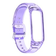 Doorzichtige TPU band (zon verkleurend) - Transparant paars - Samsung Galaxy Fit 2