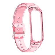 Doorzichtige TPU band (zon verkleurend) - Transparant roze - Samsung Galaxy Fit 2