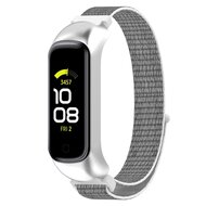 Nylon sport loop band - Wit / grijs - Samsung Galaxy Fit 2