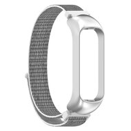 Nylon sport loop band - Wit / grijs - Samsung Galaxy Fit 2