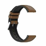 leer + siliconen bandje - Bruin - Huawei Watch 4 (pro) / 3 (pro) / Ultimate / Ultimate 2