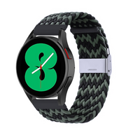 Braided nylon bandje - Groen / zwart - Huawei Watch 4 (pro) / 3 (pro) / Ultimate / Ultimate 2