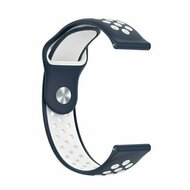 Sport Edition siliconen band - Donkerblauw + wit - Huawei Watch 4 (pro) / 3 (pro) / Ultimate / Ultimate 2
