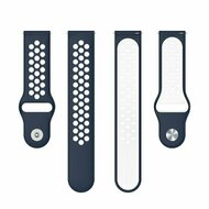 Sport Edition siliconen band - Donkerblauw + wit - Huawei Watch 4 (pro) / 3 (pro) / Ultimate / Ultimate 2