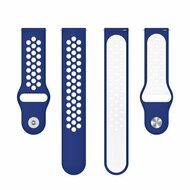 Sport Edition siliconen band - Blauw + wit - Huawei Watch 4 (pro) / 3 (pro) / Ultimate / Ultimate 2
