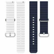 Ocean Style siliconen bandje - Donkerblauw / wit - Huawei Watch 4 (pro) / 3 (pro) / Ultimate / Ultimate 2