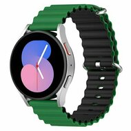 Ocean Style siliconen bandje - Groen / zwart - Huawei Watch 4 (pro) / 3 (pro) / Ultimate / Ultimate 2