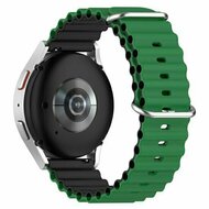 Ocean Style siliconen bandje - Groen / zwart - Huawei Watch 4 (pro) / 3 (pro) / Ultimate / Ultimate 2