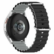 Ocean Style siliconen bandje - Zwart / grijs - Huawei Watch 4 (pro) / 3 (pro) / Ultimate / Ultimate 2
