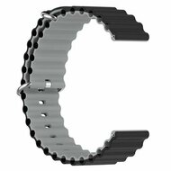 Ocean Style siliconen bandje - Zwart / grijs - Huawei Watch 4 (pro) / 3 (pro) / Ultimate / Ultimate 2