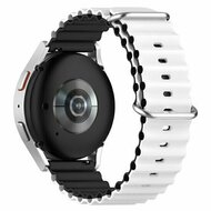 Ocean Style siliconen bandje - Wit / zwart - Huawei Watch 4 (pro) / 3 (pro) / Ultimate / Ultimate 2