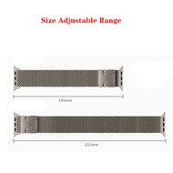 Milanese loop band met klik-sluiting - Titanium kleur - Geschikt voor Apple Watch 44mm / 45mm / 46mm / 49mm