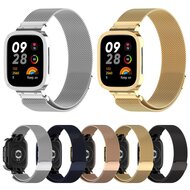 Milanese bandje met case - Donkerblauw - Xiaomi Redmi Watch 3