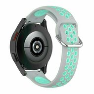 Siliconen sportbandje met gesp - Grijs + turquoise - Huawei Watch 4 (pro) / 3 (pro) / Ultimate / Ultimate 2