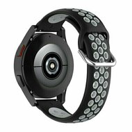 Siliconen sportbandje met gesp - Zwart + grijs - Huawei Watch 4 (pro) / 3 (pro) / Ultimate / Ultimate 2