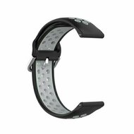 Siliconen sportbandje met gesp - Zwart + grijs - Huawei Watch 4 (pro) / 3 (pro) / Ultimate / Ultimate 2