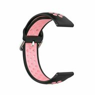 Siliconen sportbandje met gesp - Zwart + lichtroze - Huawei Watch 4 (pro) / 3 (pro) / Ultimate / Ultimate 2