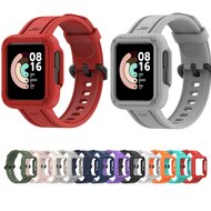 Siliconen sportband met case - Oranje - Xiaomi Redmi Watch 2 (Lite)