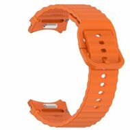 Wave Sportband met aansluitknop - Oranje -  Samsung Galaxy Watch 4 Classic - 42mm &amp; 46mm
