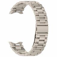 Stalen band met aansluitknop  - Titanium kleur - Samsung Galaxy Watch 4 Classic - 42mm &amp; 46mm