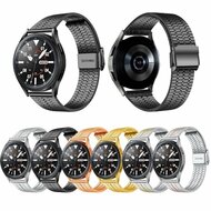 Stalen bandje - Zwart - Samsung Galaxy Watch 4 Classic - 42mm &amp; 46mm