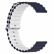 Ocean Style bandje - Donkerblauw / wit - Samsung Galaxy Watch 4 Classic - 42mm &amp; 46mm