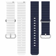 Ocean Style bandje - Donkerblauw / wit - Samsung Galaxy Watch 4 Classic - 42mm &amp; 46mm