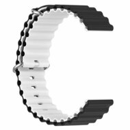 Ocean Style bandje - Zwart / wit - Samsung Galaxy Watch 4 Classic - 42mm &amp; 46mm