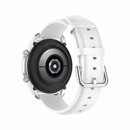 Classic leren bandje - Wit - Samsung Galaxy Watch 5 (Pro) - 40mm / 44mm / 45mm
