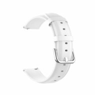 Classic leren bandje - Wit - Samsung Galaxy Watch 5 (Pro) - 40mm / 44mm / 45mm
