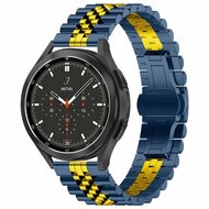 Stalen band - Donkerblauw met goud - Garmin Venu / Sq / Sq2 / 2 plus