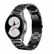 Garmin Venu 3s / Vivoactive 4s / Venu 2s / Vivomove 3s / Forerunner 255s / 265s - Stalen schakelband - Zwart