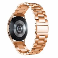 Garmin Venu 3s / Vivoactive 4s / Venu 2s / Vivomove 3s / Forerunner 255s / 265s - Stalen schakelband - Ros&eacute; goud