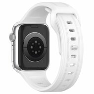 Square siliconen band - Wit - Geschikt voor Apple Watch 38mm / 40mm / 41mm / 42mm