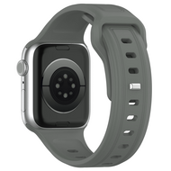 Square siliconen band - Grijsgroen - Geschikt voor Apple Watch 38mm / 40mm / 41mm / 42mm