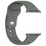 Square siliconen band - Grijsgroen - Geschikt voor Apple Watch 38mm / 40mm / 41mm / 42mm