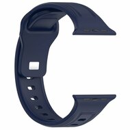 Square siliconen band - Navy - Geschikt voor Apple Watch 38mm / 40mm / 41mm / 42mm