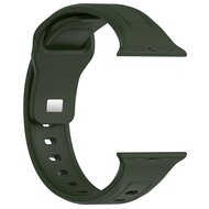 Square siliconen band - Donkergroen - Geschikt voor Apple Watch 44mm / 45mm&nbsp;/ 46mm / 49mm