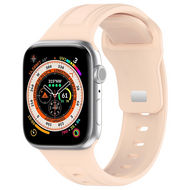 Square siliconen band - Zandroze - Geschikt voor Apple Watch 44mm / 45mm&nbsp;/ 46mm / 49mm