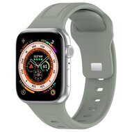 Square siliconen band - Grijsgroen licht - Geschikt voor Apple Watch 44mm / 45mm&nbsp;/ 46mm / 49mm