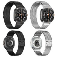 Milanese band met parachute sluiting - Zwart - Samsung Galaxy Watch 8 - 40mm / 44mm