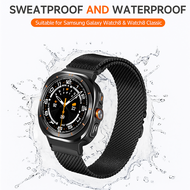 Milanese band met parachute sluiting - Zwart - Samsung Galaxy Watch 8 - 40mm / 44mm