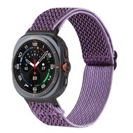 Elastische solo loop nylon bandje - Paars - Samsung Galaxy Watch 8 - 40mm / 44mm