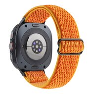 Elastische solo loop nylon bandje - Oranje - Samsung Galaxy Watch 8 - 40mm / 44mm