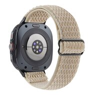 Elastische solo loop nylon bandje - Beige - Samsung Galaxy Watch 8 - 40mm / 44mm