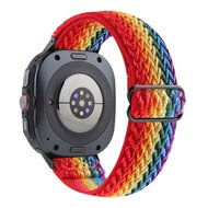 Elastische solo loop nylon bandje - Regenboog - Samsung Galaxy Watch 8 - 40mm / 44mm