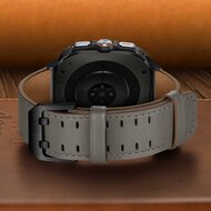 Leren band met twin gesp - Grijs - Samsung Galaxy Watch 8 - 40mm / 44mm