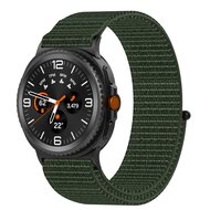 Sportloop nylon bandje - Donkergroen - Samsung Galaxy Watch 8 - 40mm / 44mm