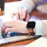 Classic leren band - Bruin - Samsung Galaxy Watch 8 - 40mm / 44mm