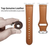 Classic leren band - Bruin - Samsung Galaxy Watch 8 - 40mm / 44mm